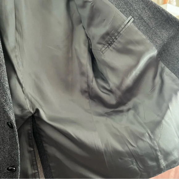 Vintage Pendleton Suede & Tweed Sport Coat/Suit Jacket/Blazer-Gray/Black-Mens 44 - Picture 6 of 12